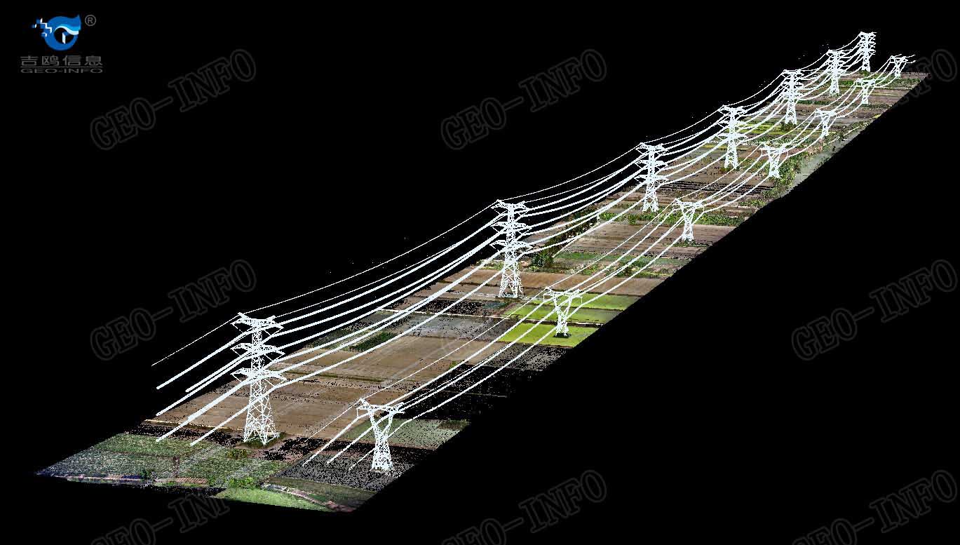 Power line corridors color point cloud (GL-70/helicopter)