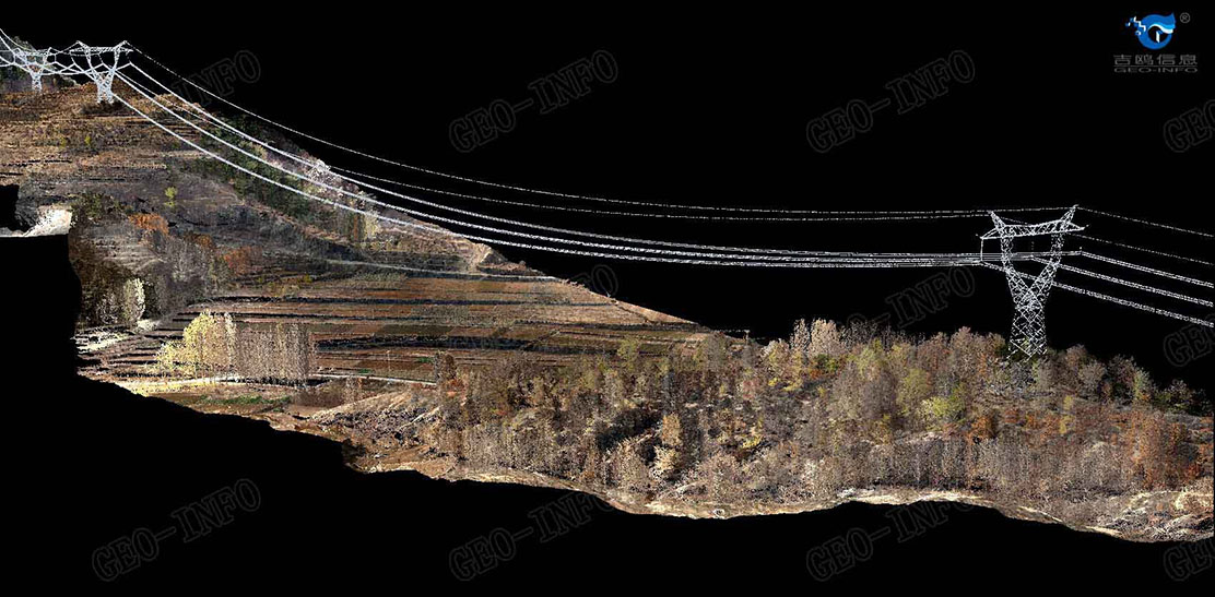 Power line corridors color point cloud (GL-70/helicopter)